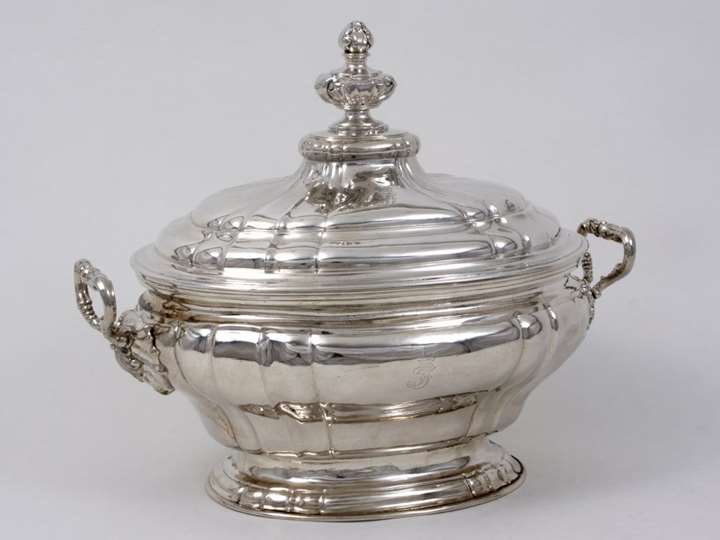 A Very Fine German Silver Soup Tureen and Cover